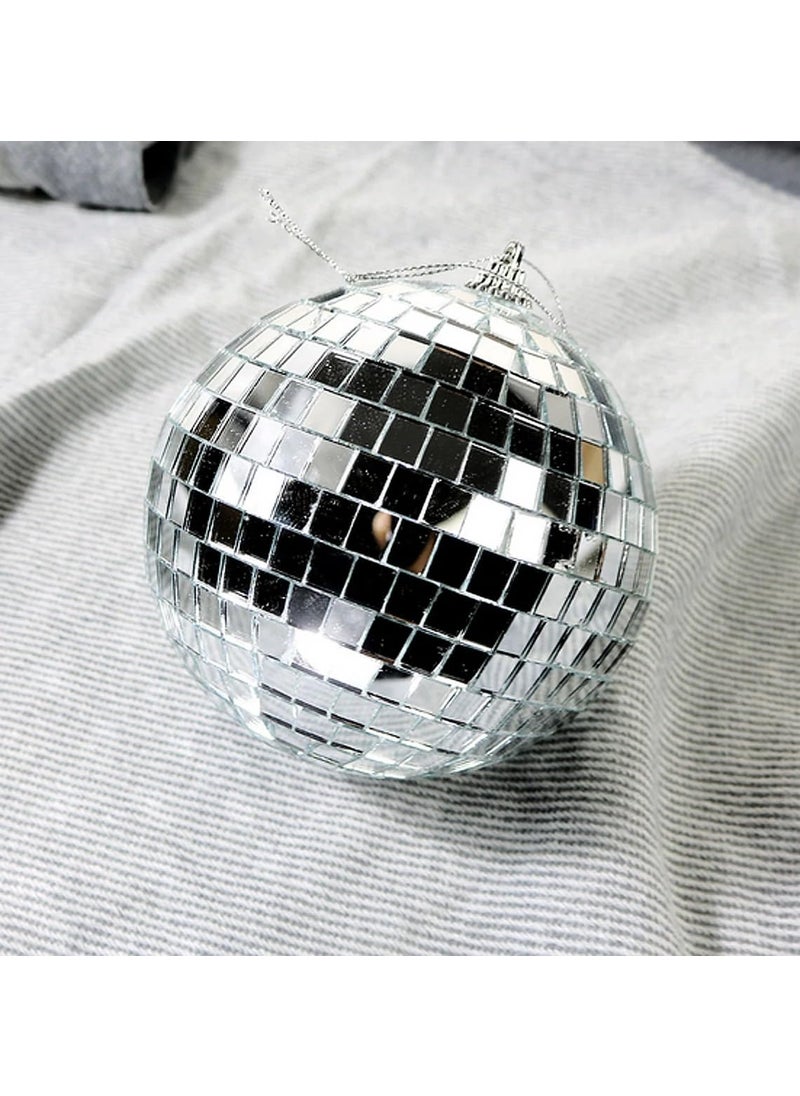The Decor Affair 4 Inch Disco Ball Mirror Retro Holiday Party Back Drop Hanging String Included