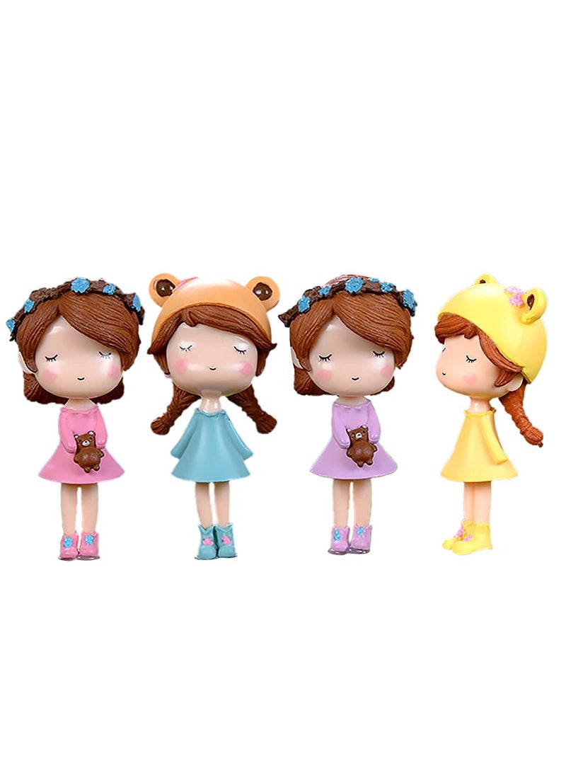 V R ENTERPRISE Miniature Figurines Cute 2PCS Creative Cartoon Collectible Decorative Garden Ornaments Handmade Figure Outdoor Sculpture