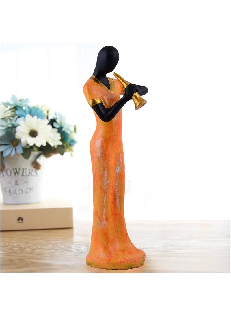 zart Polyresin Lady Shaped Figurine Small Black Golden