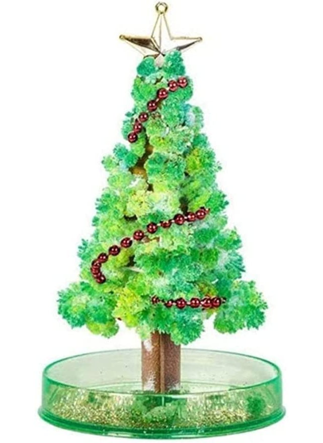 Eagle Enterprise Magic Growing Crystal Christmas TreeKids DIY Magic Growing Xmas OrnamentsPresents Novelty Kit for Kids Funny Educational and DIY Party Toys