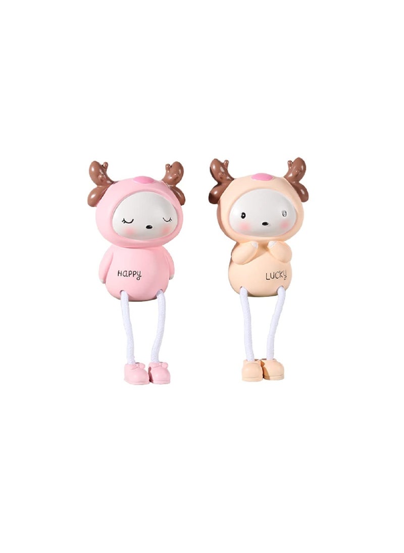 BHOOLUGOOLU Hanging Leg Doll Showpiece Style 2 2 PcsSet