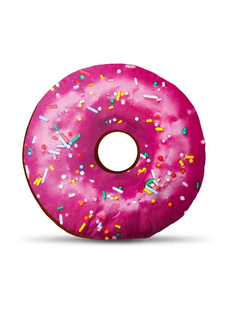 MUKESH HANDICRAFTS Velvet Fabric Doughnut Cushion Soft Toys Suitable for Wheelchair Car Seat Home Or Office 14X14 Inches Multicolor