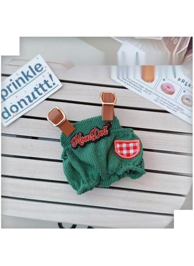 17cm labubu Doll Clothes Set for 17cm labubu Accessories Suit no Doll only Clothes (1green Letter Romper)