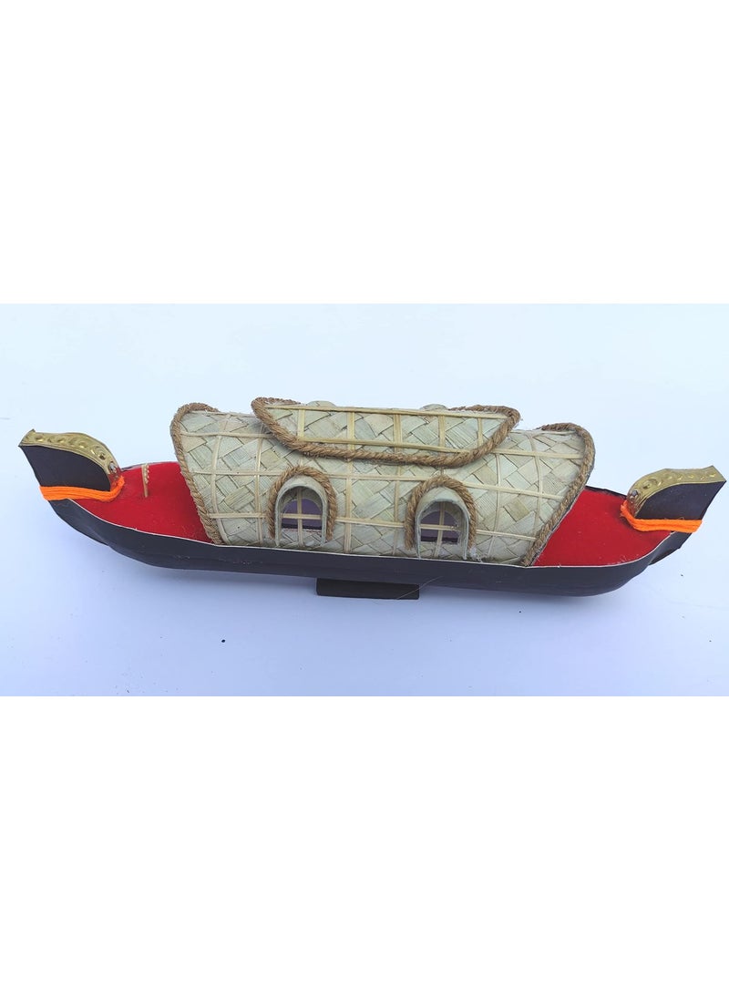 LOYAL CRAFT Wooden Kumarakam House Boat Miniature Ideal for Home Decor and Gifting 2 Window