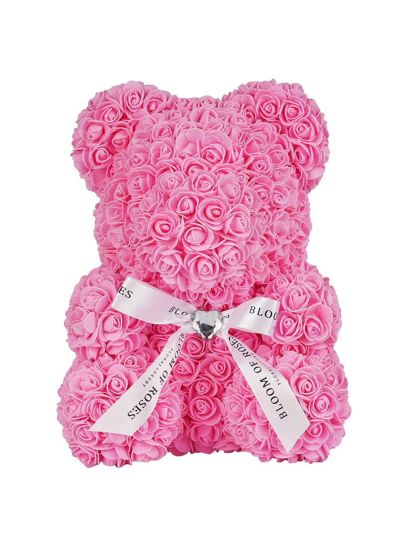 The Rose Bear Artificial Rose Teddy Bear Pink