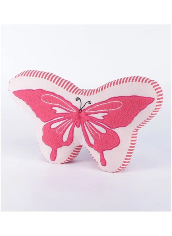 Gordon Butterfly Shape Cushion Stuffed Super Soft Plush Toy Decorative Home Bed Living Room Car Chair Children Gift 15x9x2 Inches Pink