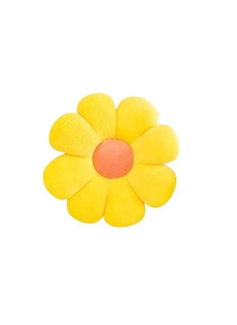 RVA Custom Flowers Plush Pillow Daisy Sofa Cushion Soft Colorful Flowers Plush Toys Home Sofa Decoration Gift YellowColor