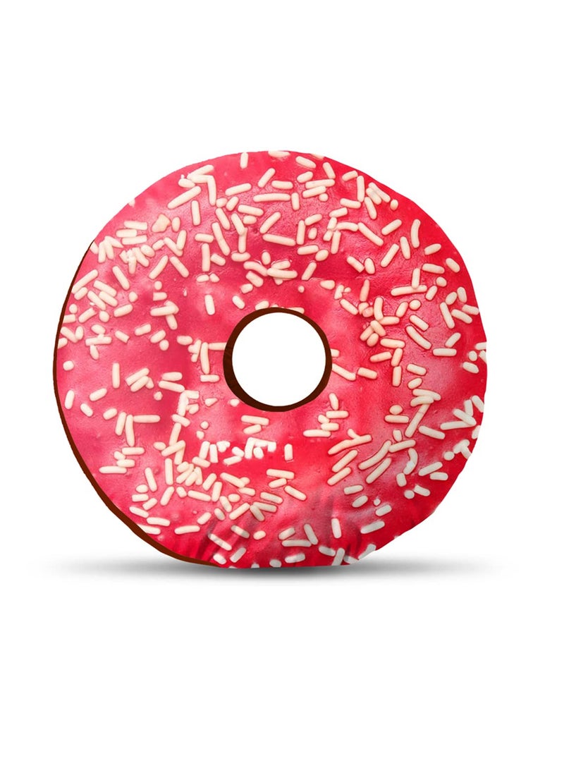MUKESH HANDICRAFTS Velvet Fabric Donut Plush Pillow Cushion for Kids Boys Girls Multicolor Design 16 14x14 inches