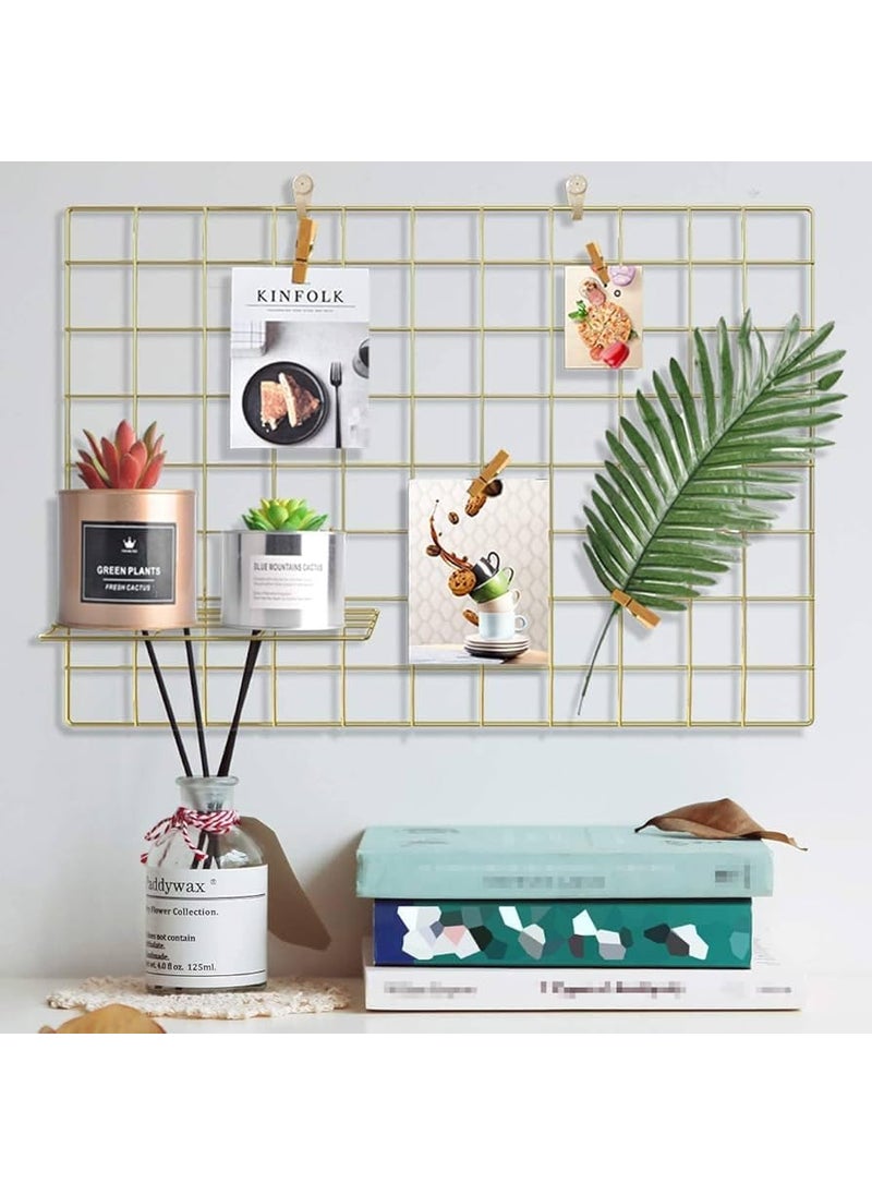 Franklite Iron Square shape hanging Grid frame for home Decoration wall photog collage photo key as per your requirement 40x 40 cm 1pcs Frame Gold