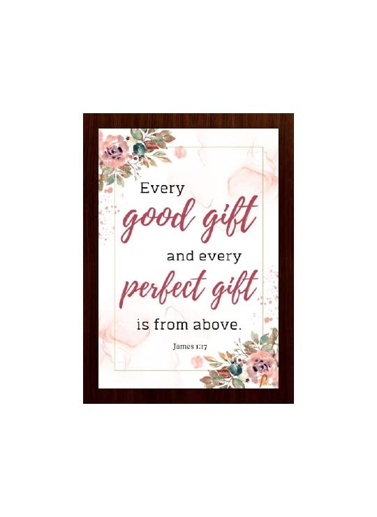 Printality BibleVerse Every Good gift and every JAMES 117 Wall Photo Frames Photo Frame For Wall Christians Photo Frames Size Hanging Fram for Bedroom Hall Living Room21 X29 CM NR045