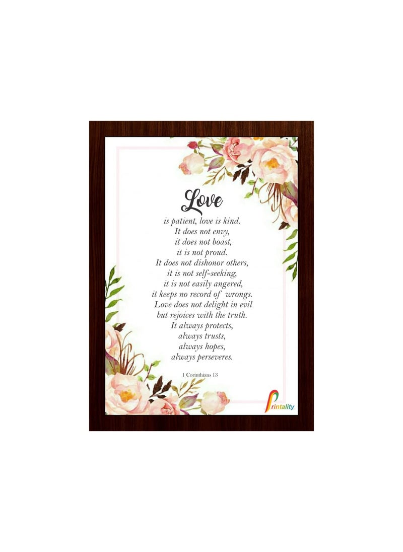 Printality Bible verse Wall Photo Frame Size 235 x 315 CM Hanging wall Photo frame Small Photo Frame verse photo frame Christians gifts thank giving scriptures verse photo frame FRMMIND020
