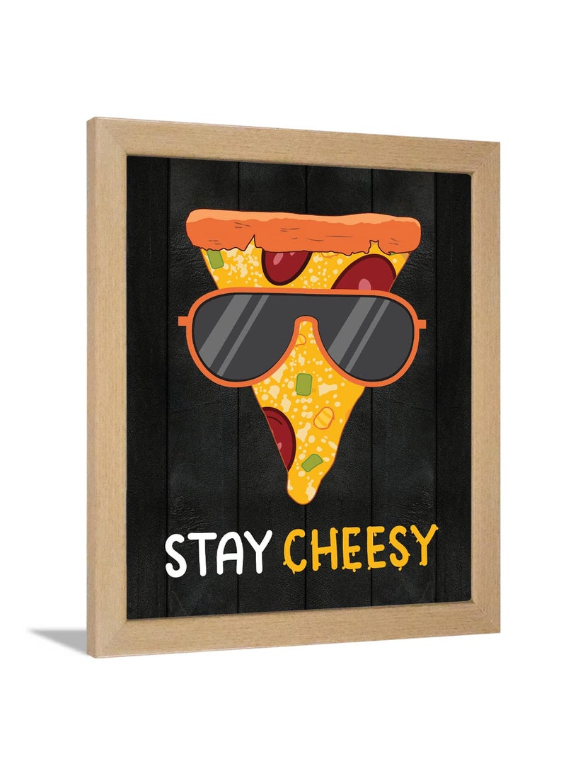 Chaka Chaundh Kitchen Quotes Wall Frames Food Quotes Frame Dining Table Quotes Frames for Room Hall 14 X 11 Inches Stay Cheesy Black Vintage