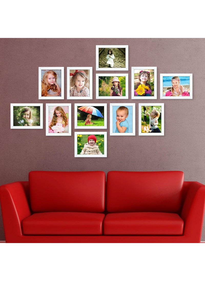 Ajanta Royal Classic Set of 12 Individual White Photo Frames 126x8 Inch A66