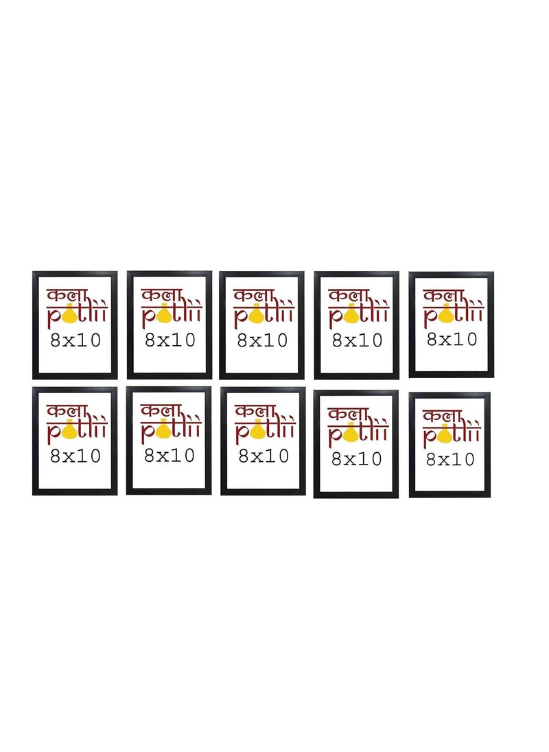KALA POTLII Photo Frames for Decore Home Office Walls Living Room Bed Rooms Hanging Photo Frames Set of 10 Black 8x10