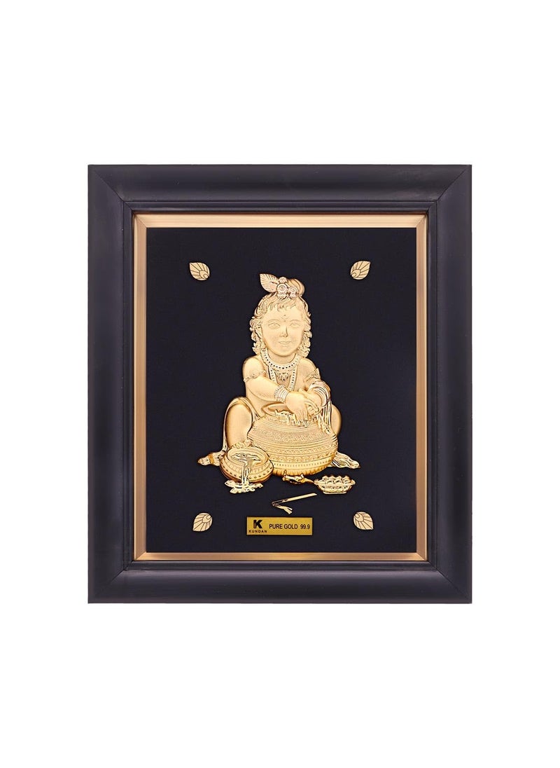 KUNDAN 24k Gold Foiled Handmade Bal Gopal Frame S2 16 185cm