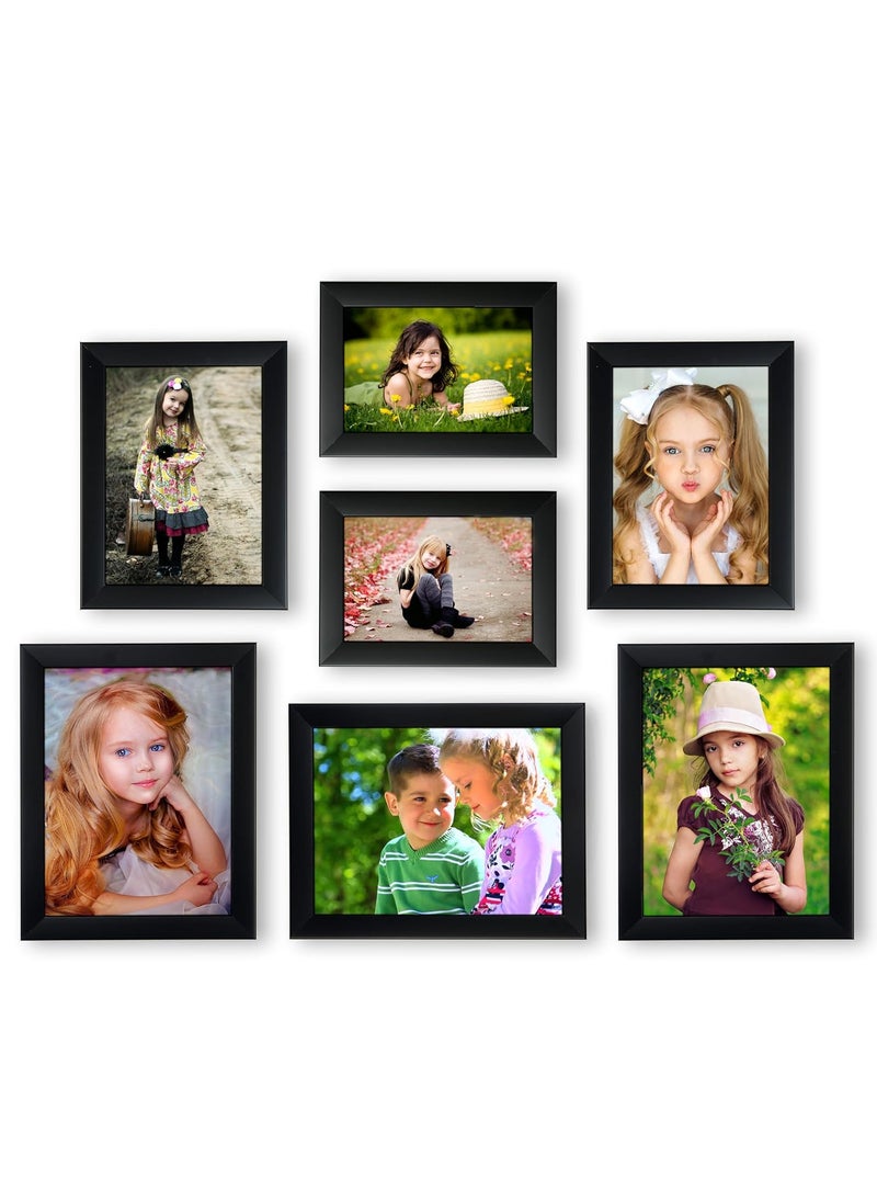 Ajanta Royal Classic Set of 7 Individual Photo Frames 36x8 25x7 24x6 Inch A60A Black