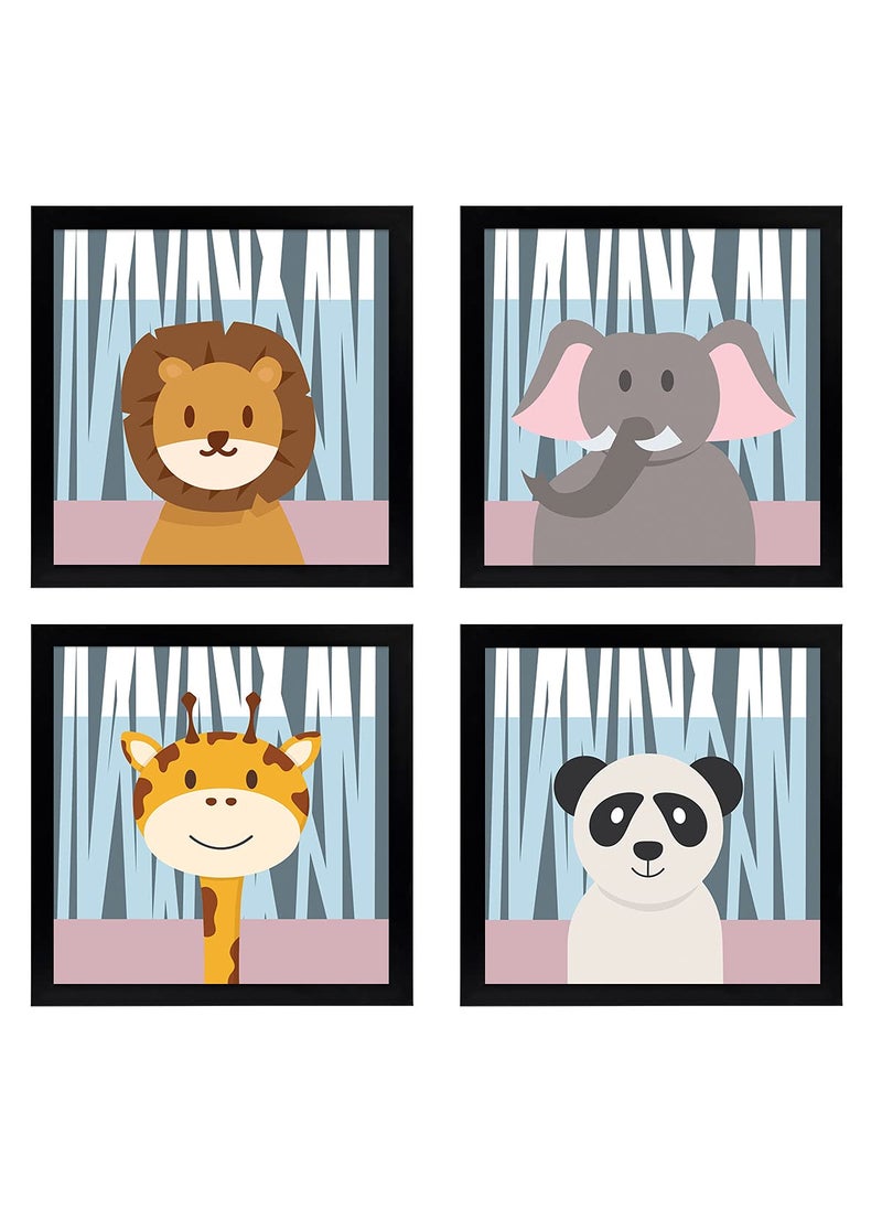 Chaka Chaundh Cartoon Photo Frames For Kids Kids Quotes Frame Inspirational Quotes Wall Frames For Kids Motivational Quotes Frames For Kids Photo Frame For Kids Birthday Kids Room Decor 9 X 9 Inches Set Of 4 Combo Pack