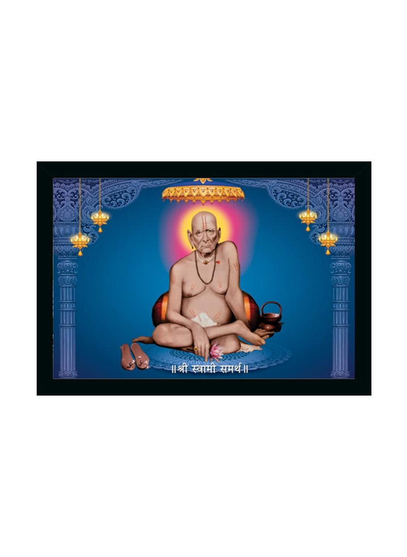 Dharvika Innovations Shri Swami Samarth Photo Frame Home Decorative Gift Item with Synthetic Frame 14x20 Inch Design 2