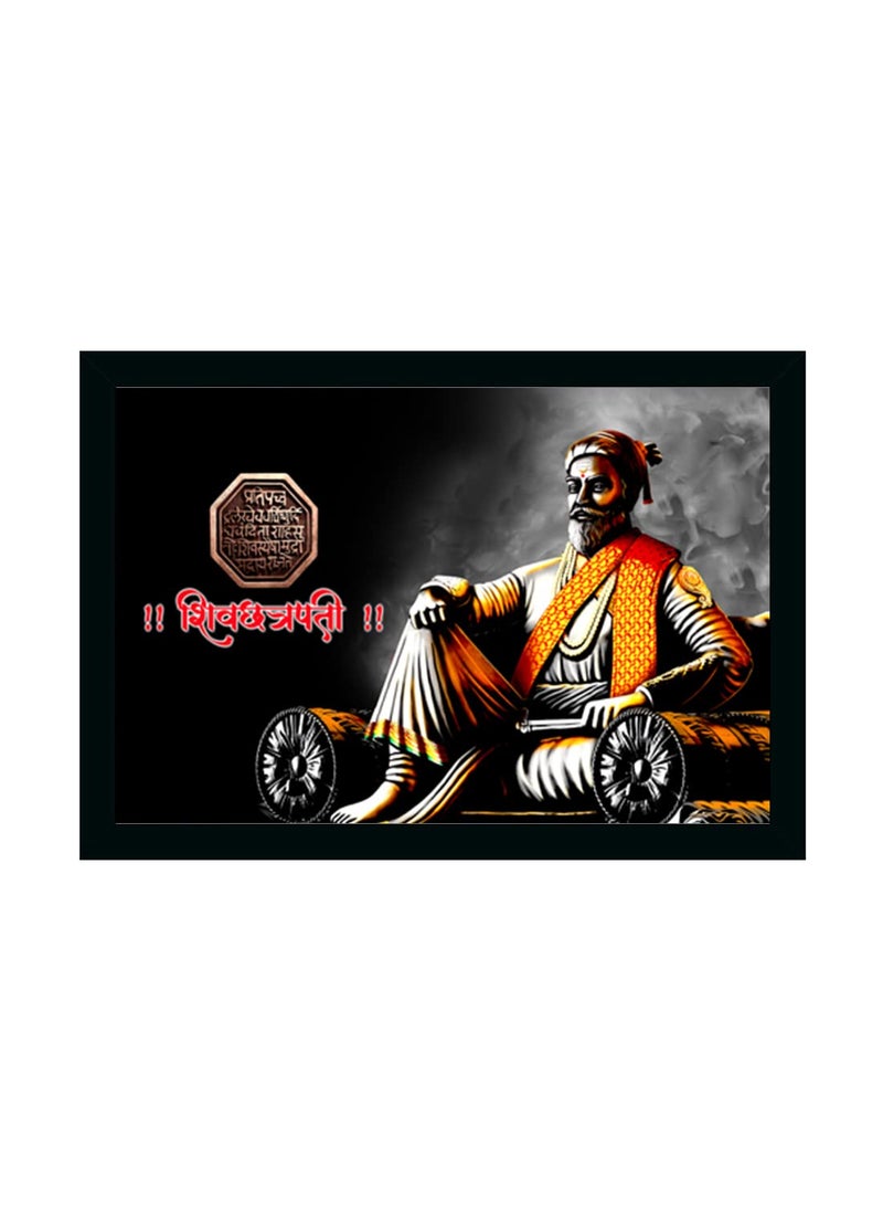 Dharvika Innovations Chatrapati Shivaji Maharaj Photo Frame Big Size 14x20 Inch Design 5