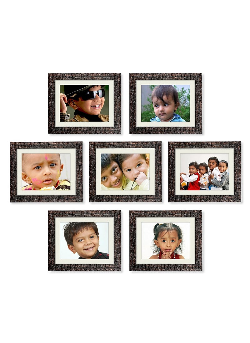 Ajanta Royal Classic Set of 7 Individual Photo Frames 78x10 Inch Metalic Brown A33CT