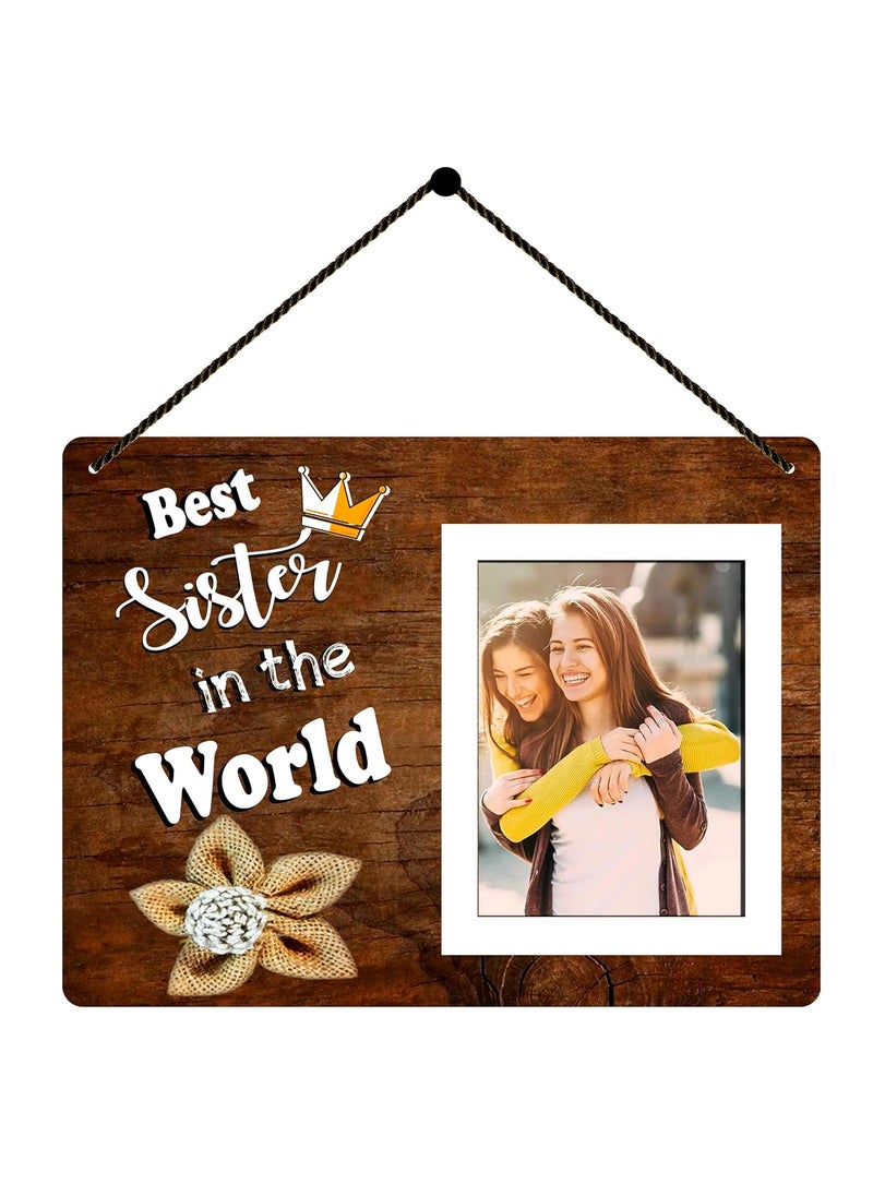Expleasia Wooden Photo frame for wall decor Gift item Gift Wall decor Photo frame for wall decor photo frame photo frames for wall decoration office home Living room Sister
