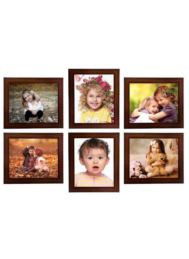 Ajanta Royal Classic Set of 6 Individual Photo Frames 68x10 Inch A61B Brown