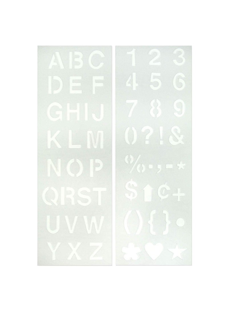 Dequera Creative Start Reusable Stencil Letters Numbers and Characters 1 Helvetica 098166