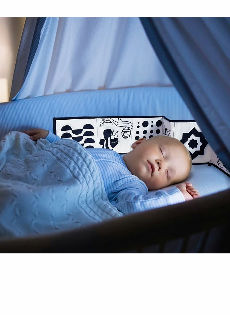 High Contrast Black and White Cloth Books for Infants, Early Education Tummy Time Mat, Durable and Safe 3D Design for Babies 0-3 Years