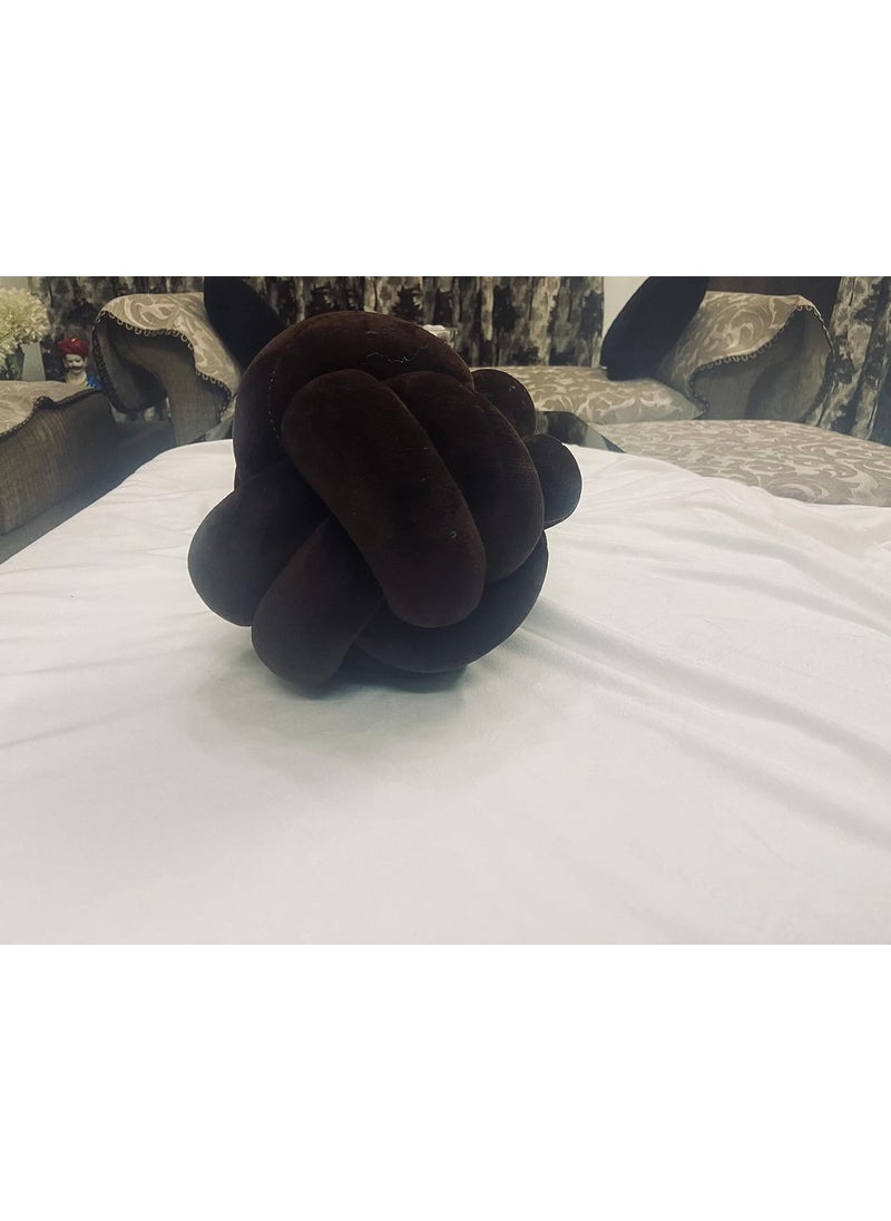 Baby Play BallKnotted Ball CushionCradle DecorBaby Cot DecorDecorative Pillow Chunky Pillow Woven PillowColor ChoiceHome Sofa Nursery Decoration Home Warming Gift Color Brown