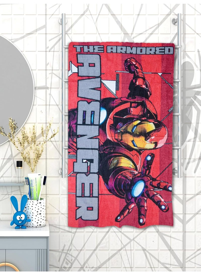 Athom Living Marvel Ironman 350 GSM Cotton Kids Bath Towel Multicolour 60x120 cm