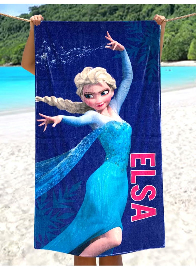 Athom Living Disney Frozen Kids Bath Towel 350 GSM 60x120 cm Blue in Color