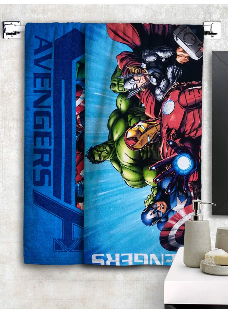 Athom Living Marvel Avengers Premium 100 Cotton Kids Bath Towel 350 GSM 60x120 cm Pack of 2
