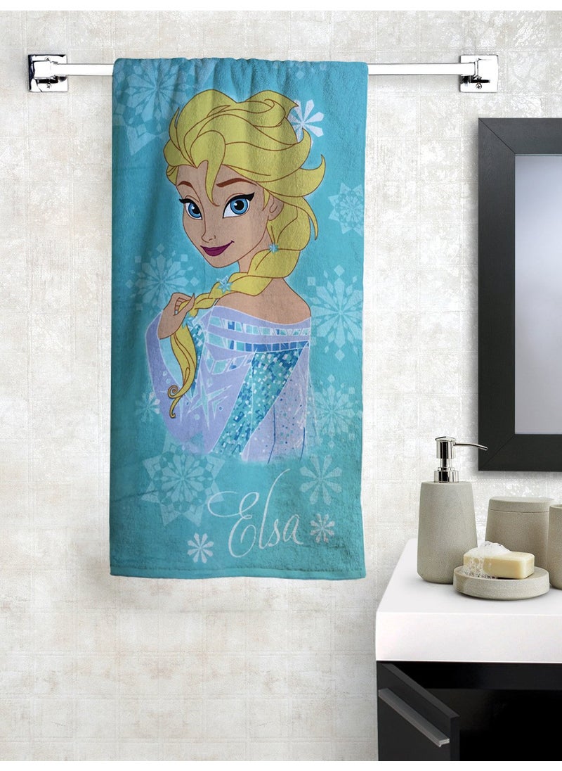 Athom Living Disney Elsa 350 GSM 100 Cotton Kids Bath Towel 60x120 cm