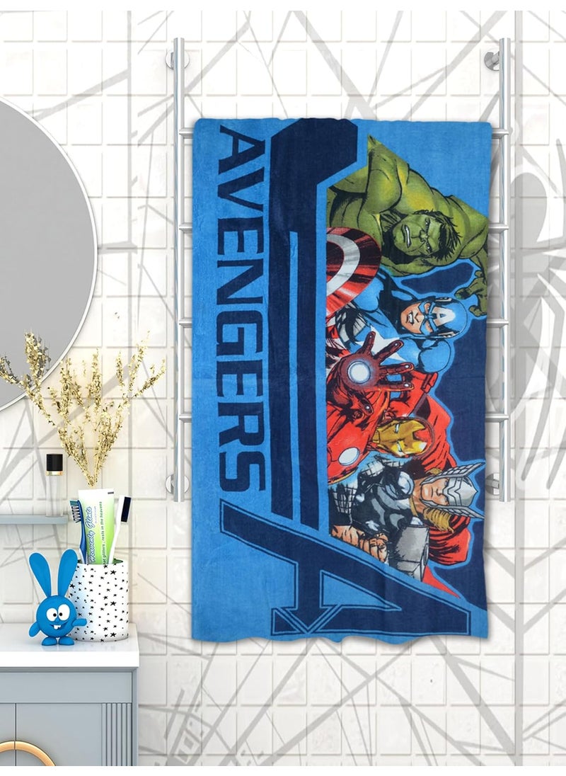 Athom Living Marvel Blue 350 GSM 100 Cotton Kids Bath Towel 60x120 cm