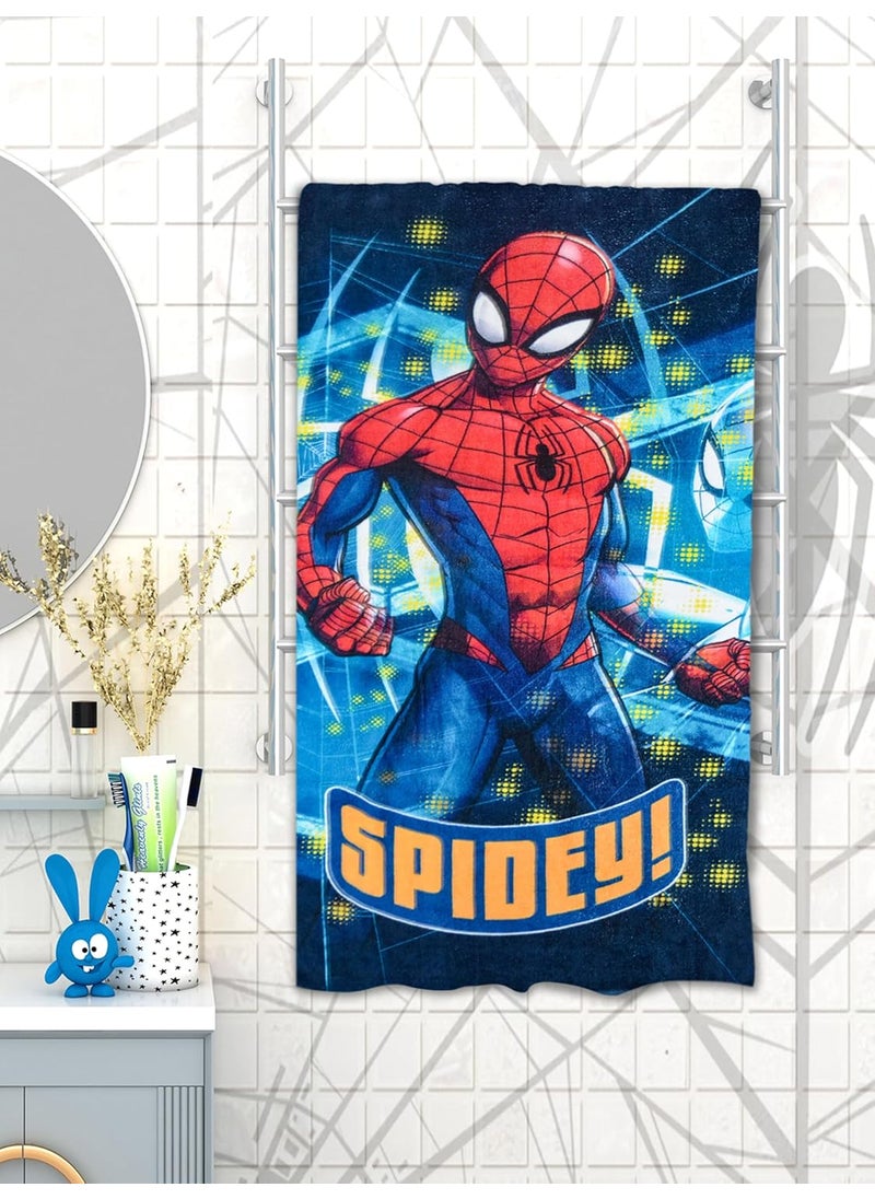 Athom Living Marvel Spidey 350 GSM 100 Cotton Kids Bath Towel 60x120 cm