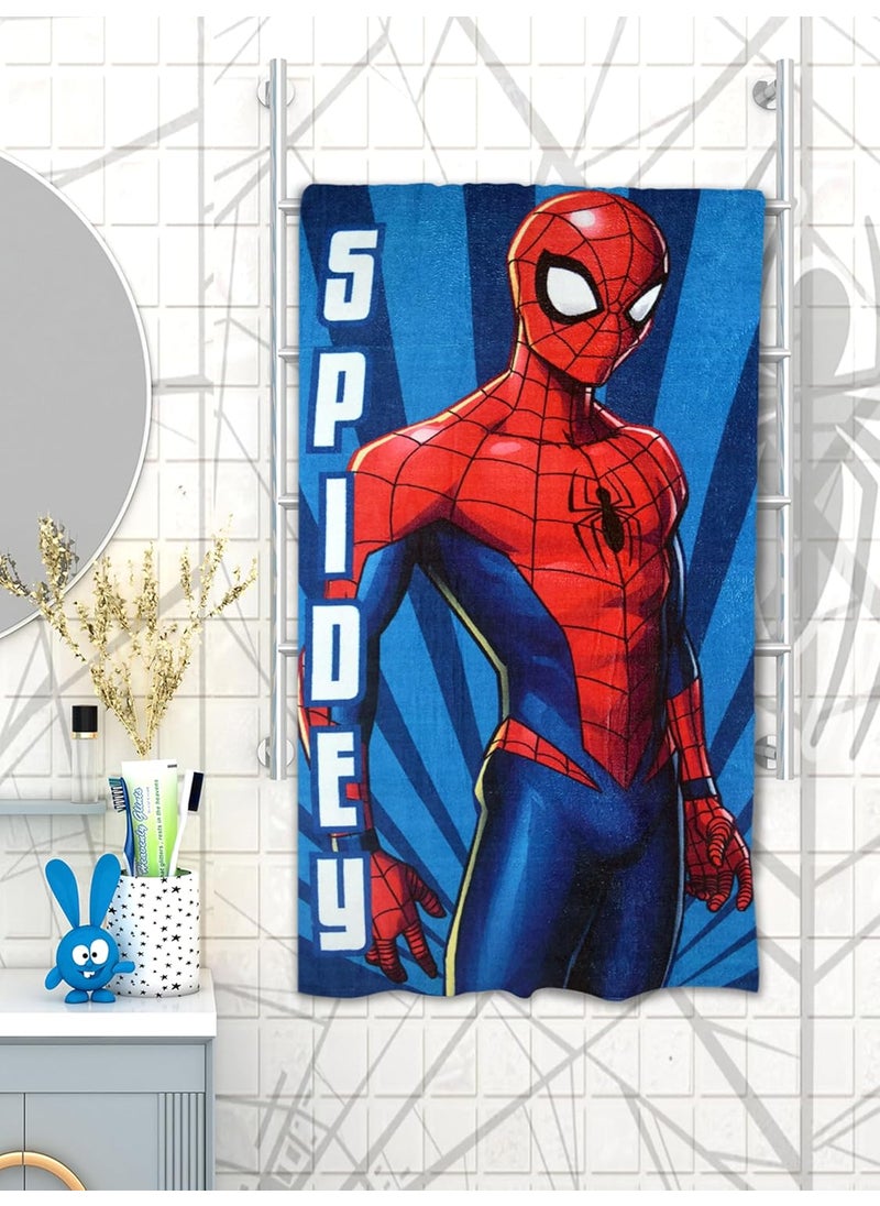 Athom Living Marvel Spider 350 GSM Cotton Kids Bath Towel 60x120 cm