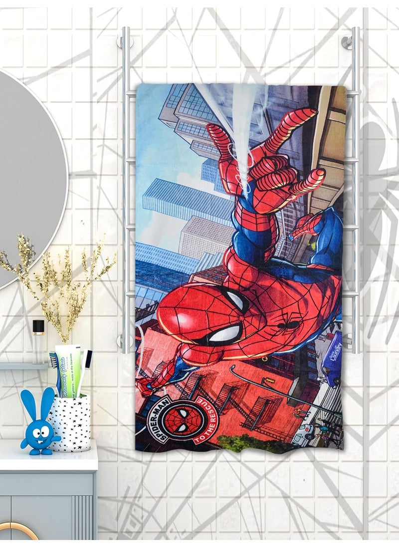 Athom Living 350 GSM Cotton Marvel Flying Kids Bath Towel 60x120 cm Multicolor