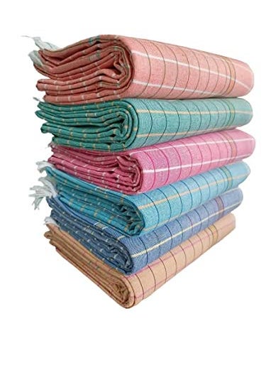 bath towels Khadi Cotton Manufacturing inSIRCILLA 36 72 inches Pack of 2Large Size Pure Cotton Multi Colour Towels Suitable for All Men and Women