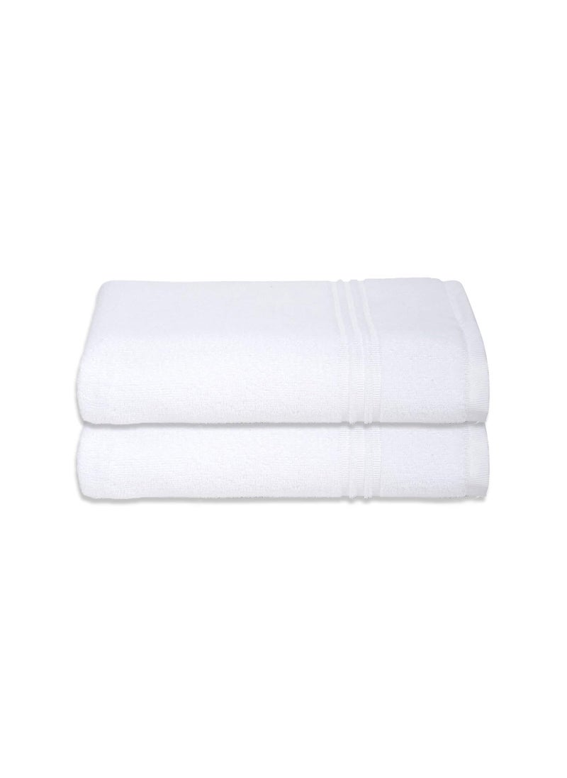 Ambra Linens Quick Dry Super Absorbent Microfiber Solid Bath Towel for Men and Women Soft Coral Towel 340 GSM Pack of 2