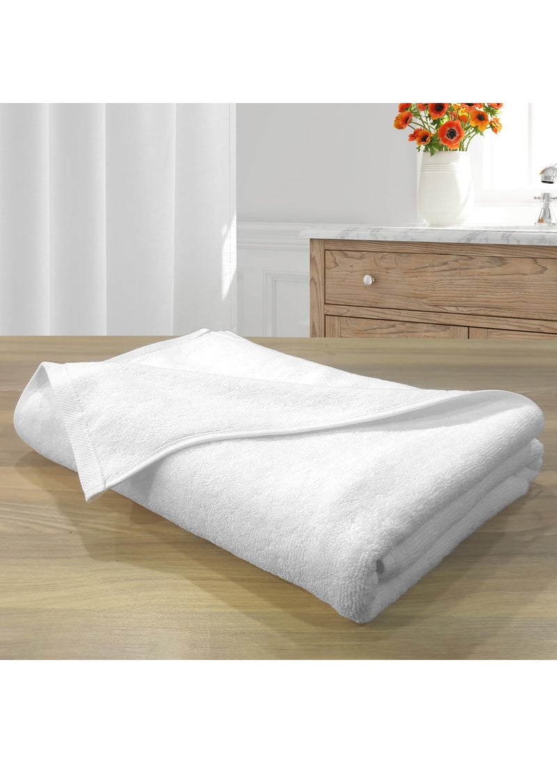 LABHAM Hotel Premium 700GSM Pure Cotton Super Soft Anti Microbial Bath Towel 75cm x 150cm Pack of 1 White