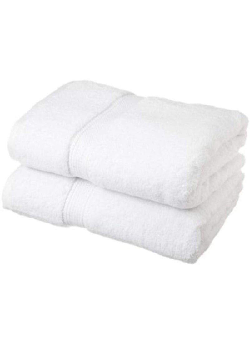F2L 500 GSM High Water Absorber Towels for Bath Quick Dry UltraPremium 100 Pure Cotton Skin Friendly Soft Men Women Bath Towel Set Hypoallergenic 27 x 54 Inch White 2pc