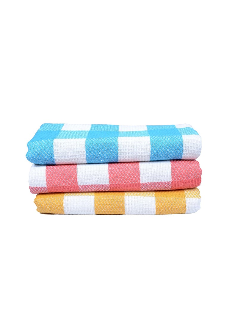 Traditional Threads 100 Cotton Large Size Bath Towel Ultra SoftAbsorbentLight Weight Quick Dry Towel for Bath Travel Gym Beach Towels for bath large size Cotton towel 30 X 60 Set of 3