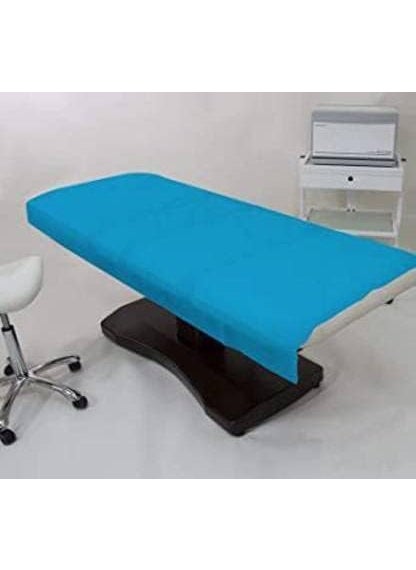 KUDIZE Disposable NonWoven Laminated Water Proof 30 GSM Bed Sheet for Hospital Hotel Spa and Beauty Parlor Blue 31 x 72 Inch7870 x 18290 cm Pack of 50
