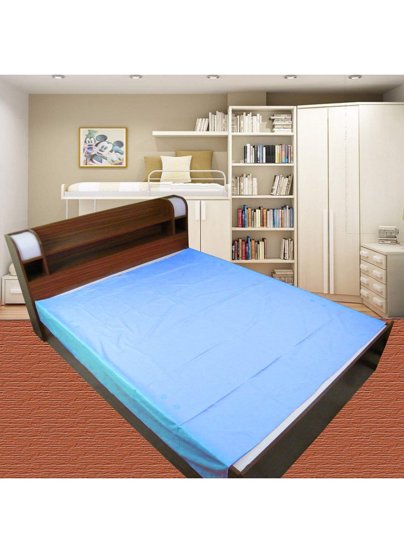 KUDIZE Disposable NonWoven Bed Sheet for Hospital Hotel Spa and Beauty Parlor 30 GSM Blue 63 x 84 Inch16002 X 21336 cm Pack of 100