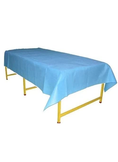 KUDIZE Disposable NonWoven Bed Sheet for Hospital Hotel Spa and Beauty Parlor Blue 50 x 84 Inch127 x 213 cm Pack of 100