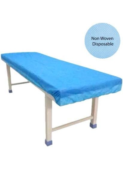 KUDIZE Disposable NonWoven Bed Sheet for Hospital Hotel Spa and Beauty Parlor Blue 30 x 82 Inch76 x 208 cm Pack of 100
