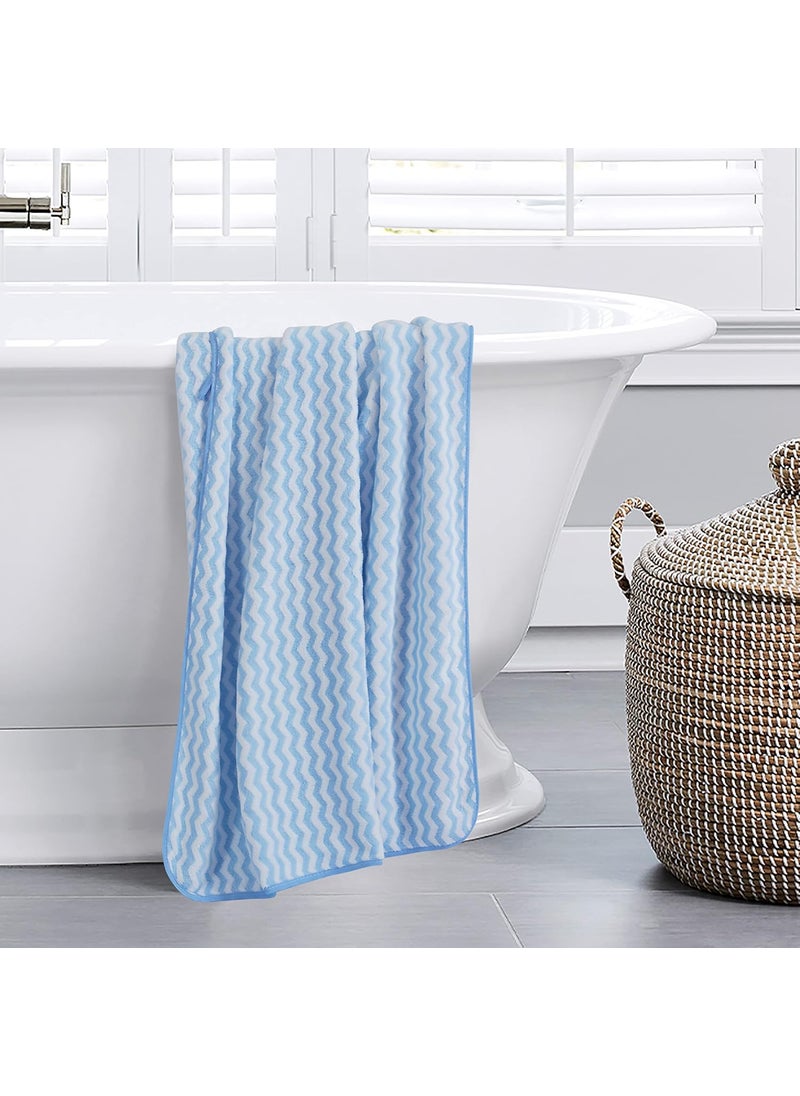 SPREAD SPAIN UltraSoft Microfiber Bath Towel Blue Coral Large Bath Towel Extra Soft Plush High Absorbent 360 GSM Towel for Bath for Men and Women 70 x 140 cm Pack of 1