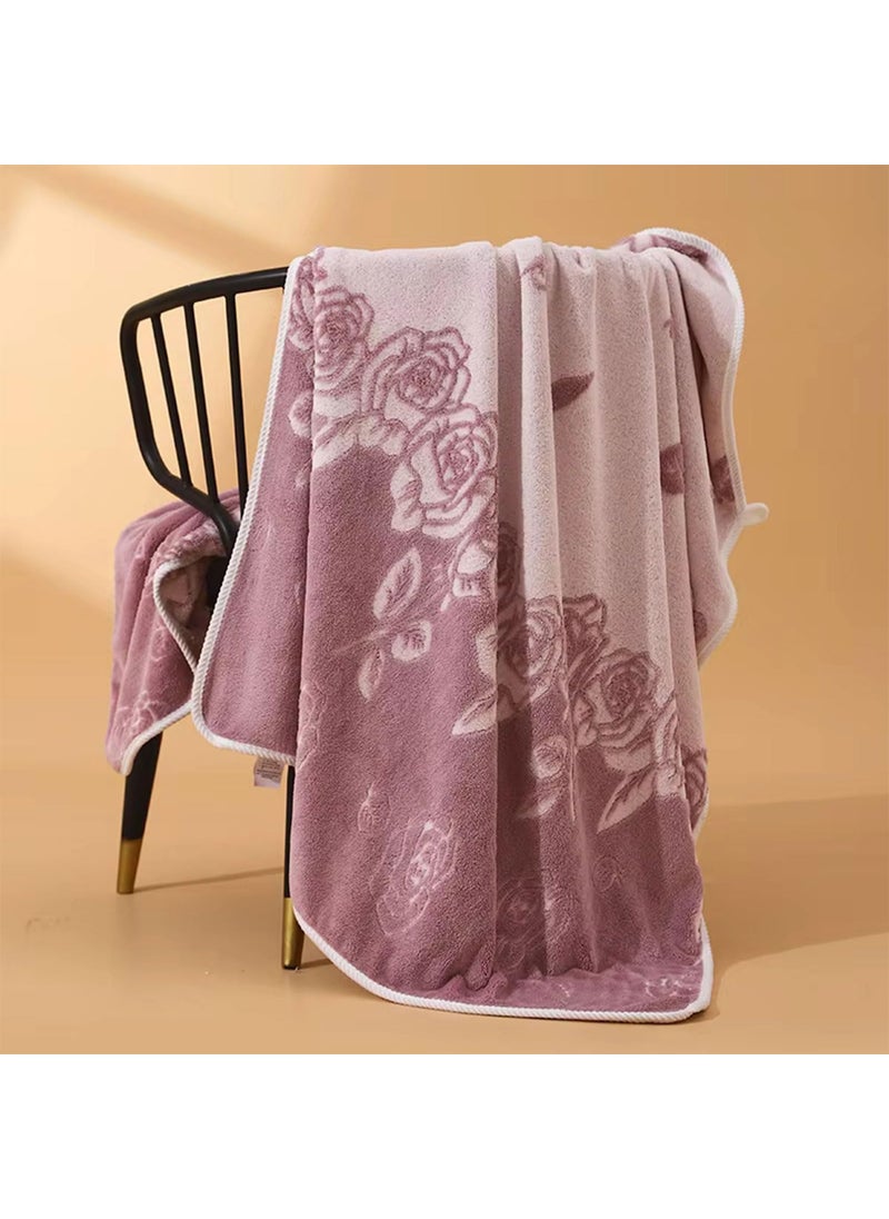 MAXOSHINE Microfiber Towels for Bath Extra Large SizeSuper Soft Coral Fleece Bathing Towel with Hook Quick Dry Super Absorbent Jumbo Bath Towel for Men Wine 170 X 90 CM Wine