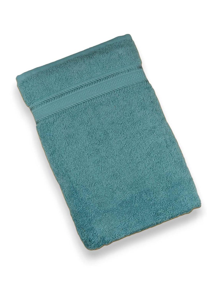Ramraj Bamboo Blue Cotton Terry Bath TowelOS Blue_1
