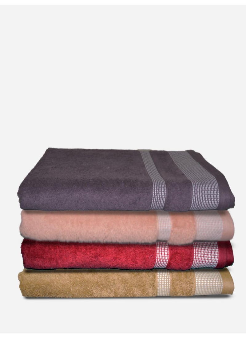 Athom Living Premium Cotton Bath Towel Pack of 4 Soft Absorbent and Luxurious Bathroom EssentialsSoft and Absorbent SpaQualityBath LinensDurable